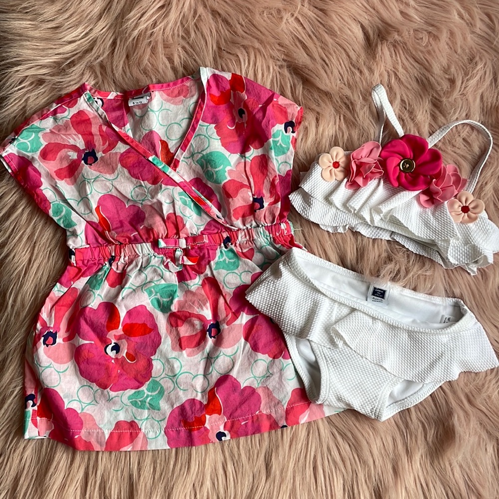 Janie and Jack swimsuit and coverup